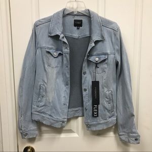 Liverpool Powerflex denim jacket, Sz M, has damage